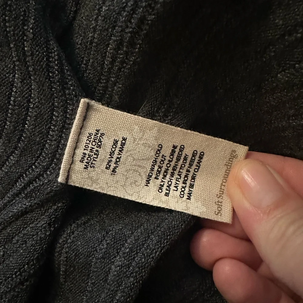 NWT Soft Surroundings Grey Knit Sweater Dress 2X - Picture 5 of 5